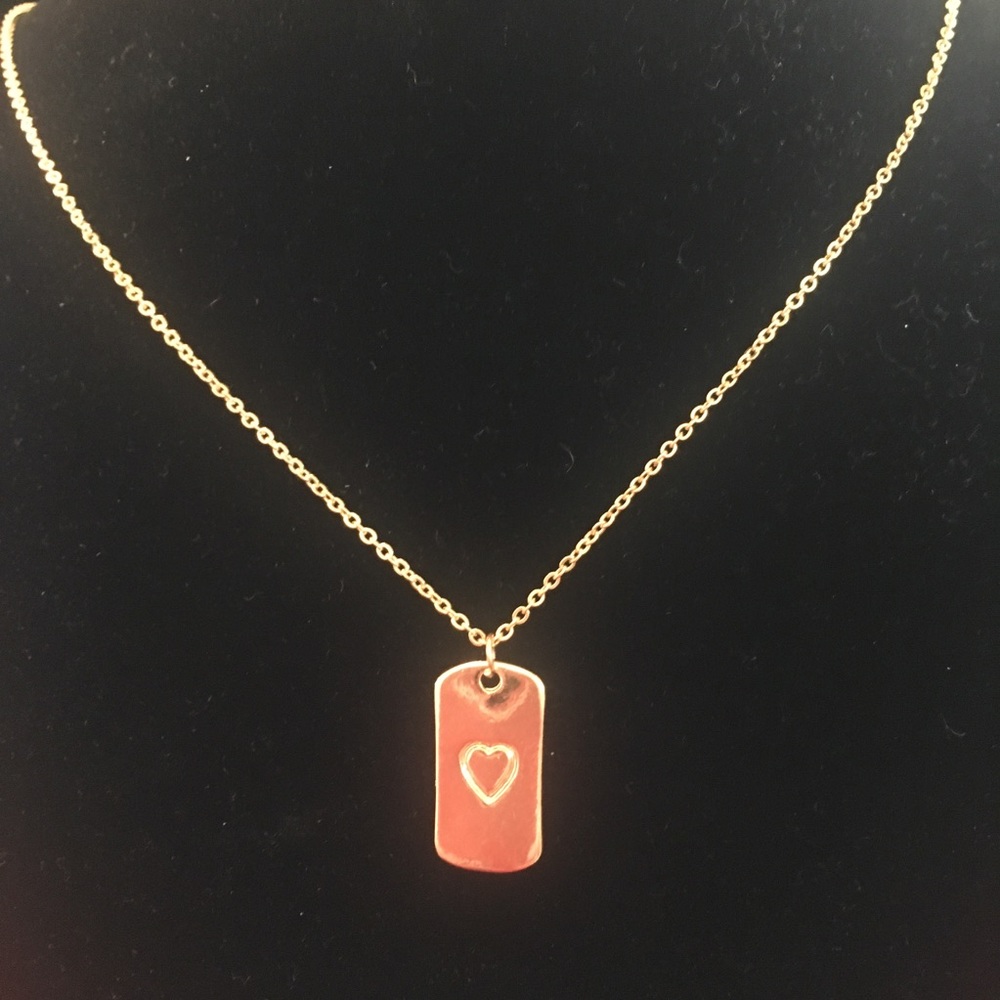 Heart Tag Pendant Necklace